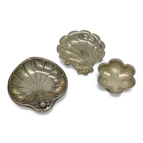 Group Of Sterling Silver Trays