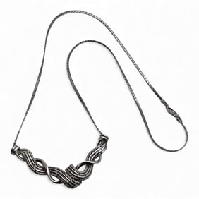 Sterling Silver & Diamond Necklace