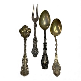Group Of Spoons And Forks, Sterling, 1 Epns