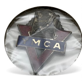 1945 Sterling Enameled Diving Pendant