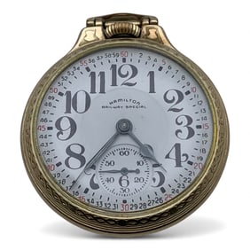 Hamilton Railway Special Gold Filled Pocket Watch