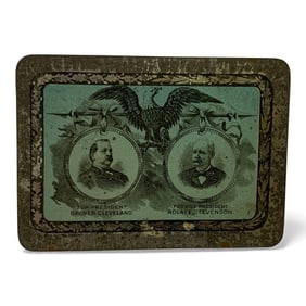 1892 Cleveland & Stevenon Campaign Tin Plate