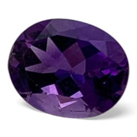 Faceted Purple Amethyst Gemstone