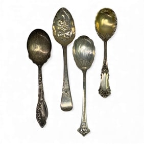 4 Sterling Silver Serving Spoons
