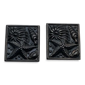 Pair Of Mexico Sterling Sliver Clip Earrings