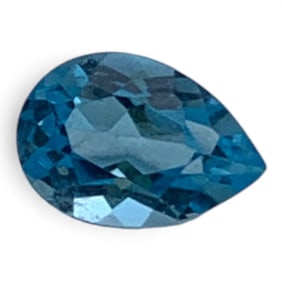 Faceted Blue Topaz Gemstone