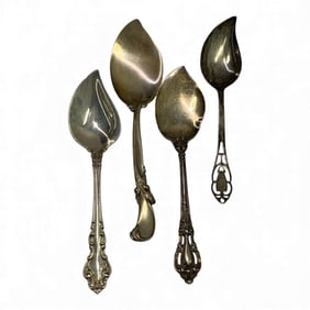 4 Sterling Silver Serving Spoons