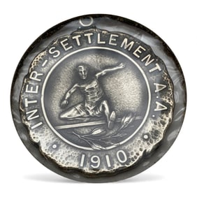 1910 Sterling Silver Track 100 Yds Pendant