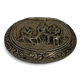 Hallmarked Sterling Silver Hinge Lid Container