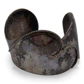 Sterling Silver Hand Wrought Cuff Bracelet
