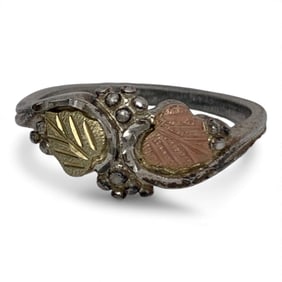 12k Gold Leaf Design Ring
