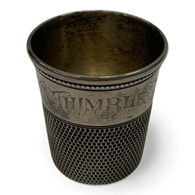 Sterling Silver "only A Thimble" Shot Cup
