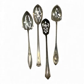 4 Sterling Silver Serving Spoons