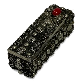 Sterling Silver Compact Mirror & Lipstick