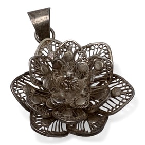 Silver Flower Pendant
