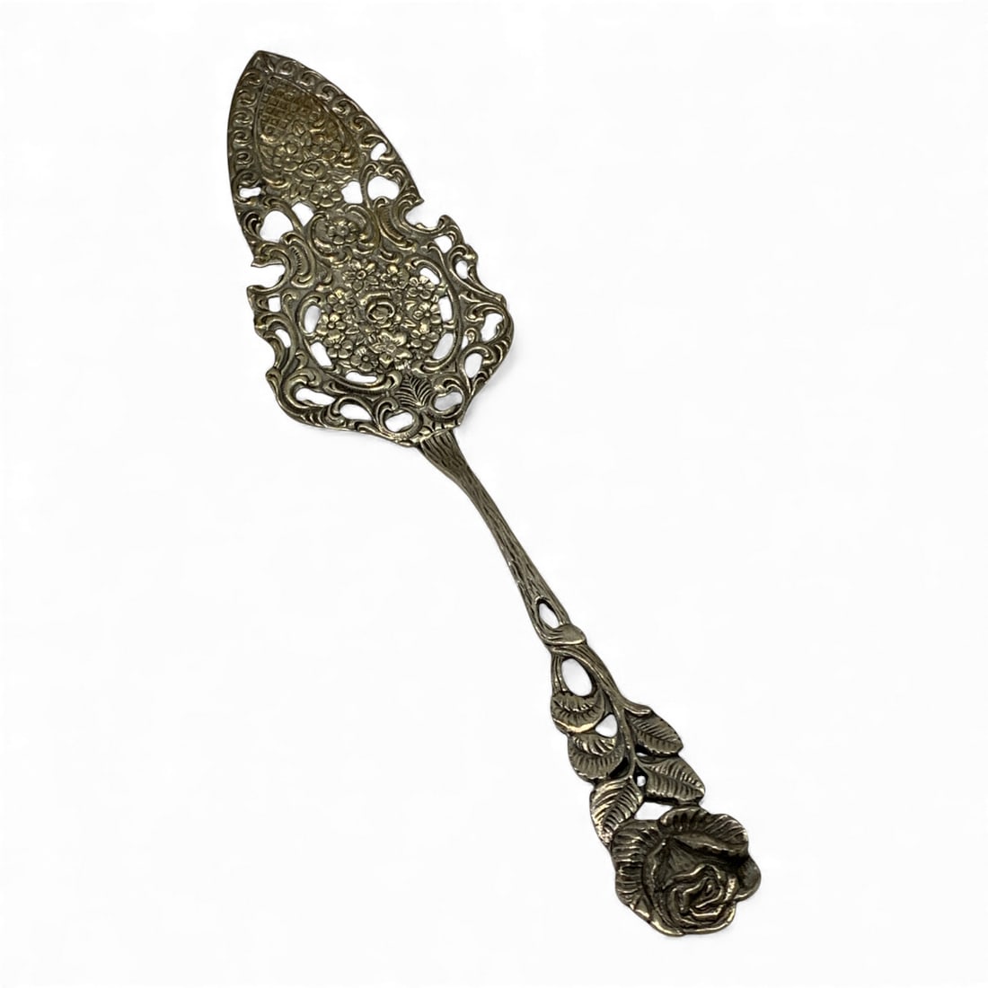 Floral Silver Cake Server (1 of 2)