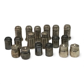 Large Group Of Sterling Silver Shakers