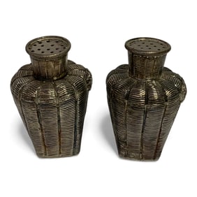 Pair Of Sterling Silver Salt & Pepper Shakers