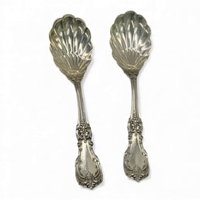 Pair Of Reed & Barton Sterling Serving Spoons