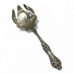 Sterling Silver Floral Serving Fork