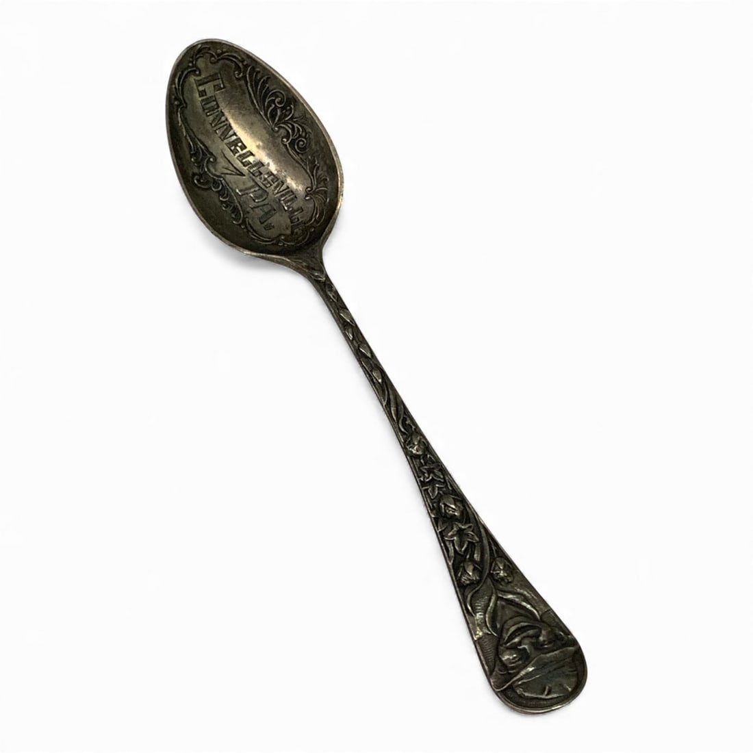 Connelsville, Pa Sterling Silver Souvenir Spoon: Marked Sterling. 5" Long.0.475 Ozt.