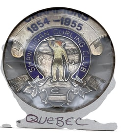 1954-55 Sterling Enameled Curling Pin