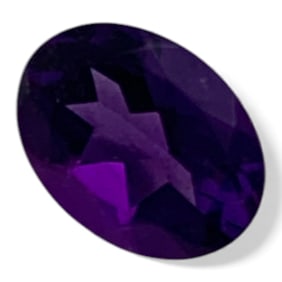 Faceted Dark Purple Amethyst Gemstone