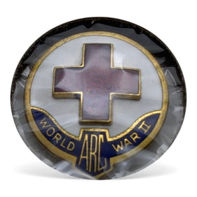 Silver Enameled W W Il American Red Cross Pin