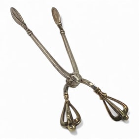 W & S Sorensen Denmark Sterling Silver Sugar Tongs