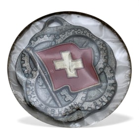 Silver Enameled Swiss Pendant