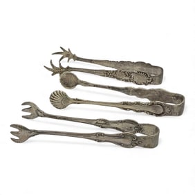 3 Sterling Silver Sugar Tongs