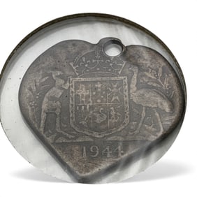 Silver Australia Trench Heart Art Pendant