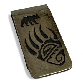 Sterling Silver Bear Paw Money Clip