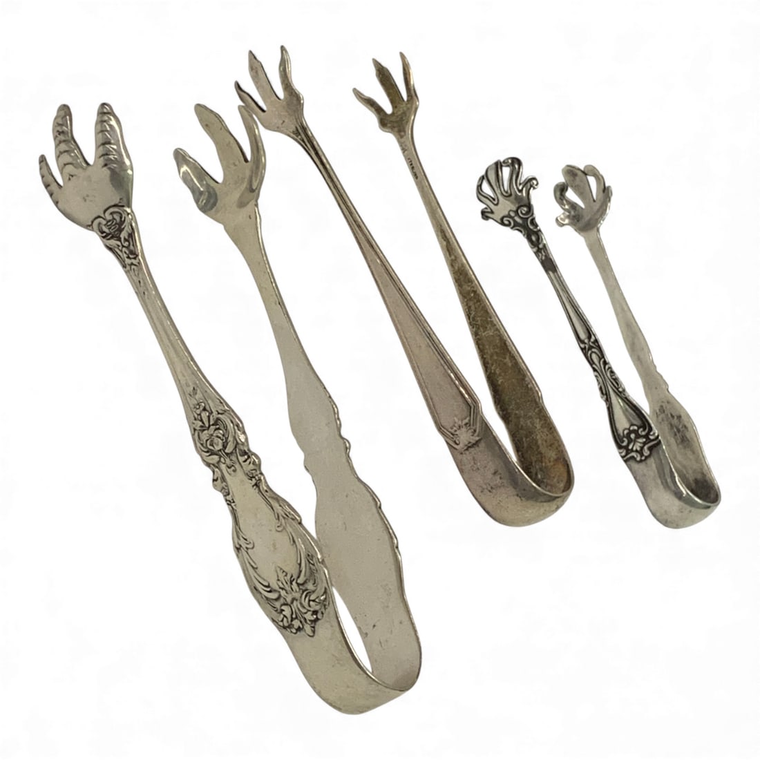 3 Sterling Silver Sugar Tongs (1 of 2)