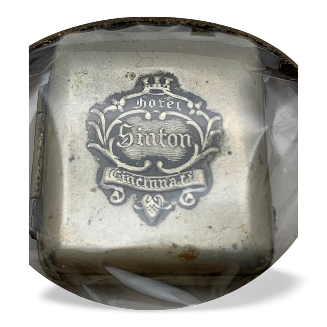Silver Sinton Hotel Stamp Holder (1 of 2)