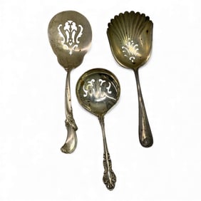 3 Sterling Silver Serving Spoons