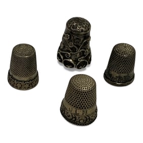 4 Sterling Silver Thimbles