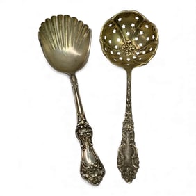 2 Sterling Silver Serving Spoons