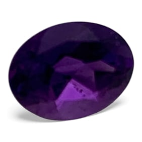 Faceted Dark Purple Amethyst Gemstone