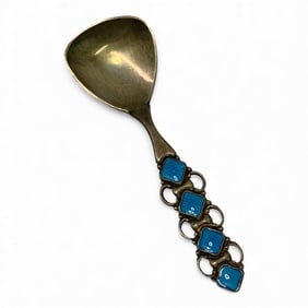 Sterling Silver Enameled Spoon