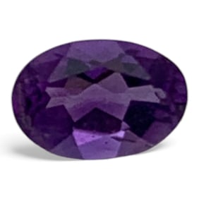 Faceted Dark Purple Amethyst Gemstone