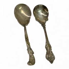 2 Sterling Silver Serving Spoons, Towle & Wallace