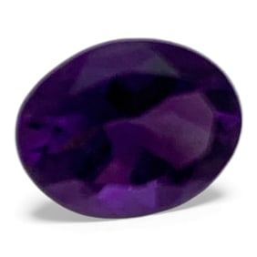 Faceted Dark Purple Amethyst Gemstone