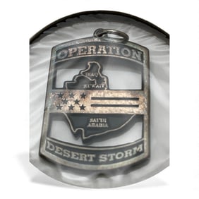 Sterling Silver Operation Desert Storm Pendant
