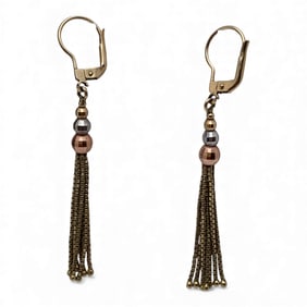 Pair Of 14k Yellow Gold Dangle Earrings