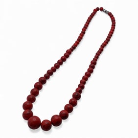 Red Jasper Beaded Necklace