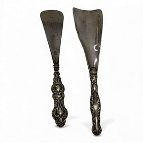 2 Shoe Horns, Sterling Handles