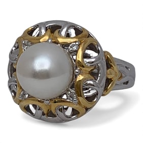 Sterling Silver & Pearl Ring