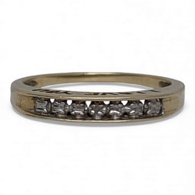 14k Yellow Gold & Diamond Ring, I Love You