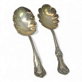 2 Sterling Silver Serving Spoons